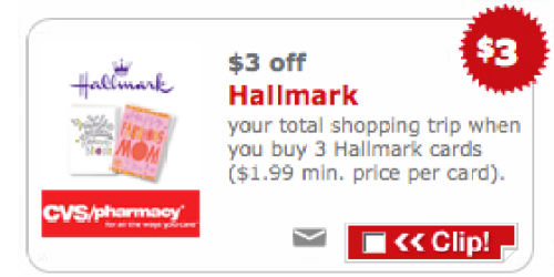 CVS: High Value $3/3 Hallmark Cards Coupon