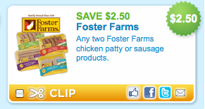 Rare $2.50/2 Foster Farms Coupon (Available Again!)