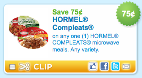 New Hormel Compleats Coupon = $0.74 at Rite Aid