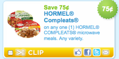 New Hormel Compleats Coupon = $0.74 at Rite Aid