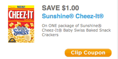 Rare $1/1 Cheez-It Baby Swiss Crackers Coupon