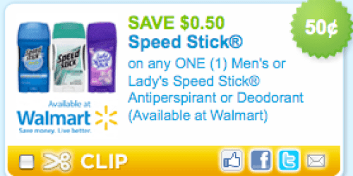 Coupons.com: $0.50/1 Speed Stick Deodorant Coupon