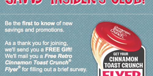 FREE Retro Cinnamon Toast Crunch Flyer
