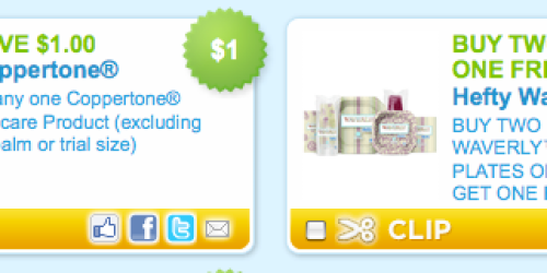 New Coppertone Suncare & Waverly Product Coupons