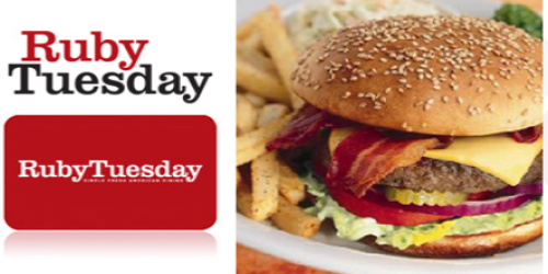 Friends & Family: $10 Ruby Tuesday Gift Card $5