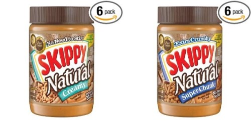 Amazon: Skippy Natural Peanut Butter (6 pack) as Low as $9.25 Shipped