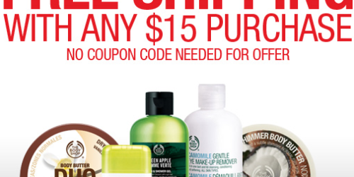 The Body Shop: Free Shipping With ANY $15 Order (Today Only) = 5 Body Scrubs Only $2.55 Each!