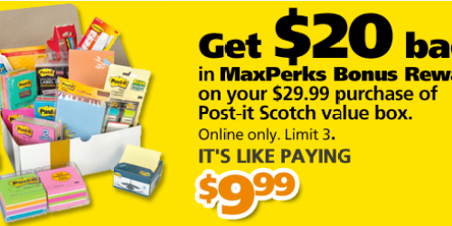 OfficeMax: Post-It and Scotch Value Pack Only $9.99 (after MaxPerks Rewards)