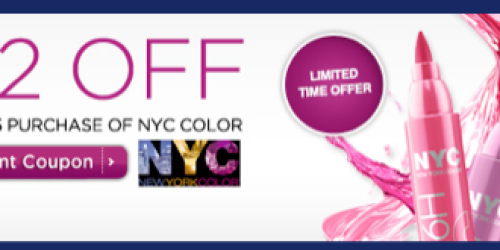 Rite Aid: $2/$5 NYC Color Cosmetic Purchase Coupon (First 10,000 – Facebook!)
