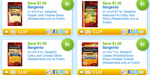 Coupons.com : *HOT!* 5 $1/1 Sargento Cheese Publix Coupons + $0.50/1 Frank's RedHot Sauce Coupon