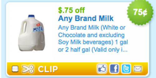 Idaho & Utah Residents: $0.75/1 ANY Brand of Milk