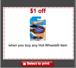 hot wheels coupon
