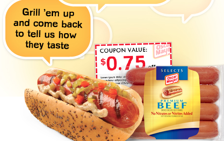 New $0.75/1 Oscar Mayer Selects Hot Dogs Coupon