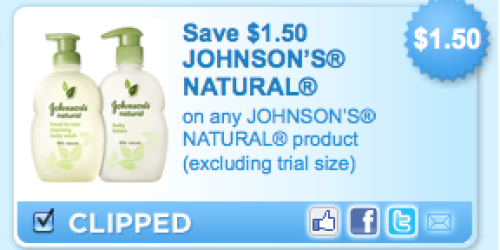 High Value Johnson's Natural & Kashi Coupons