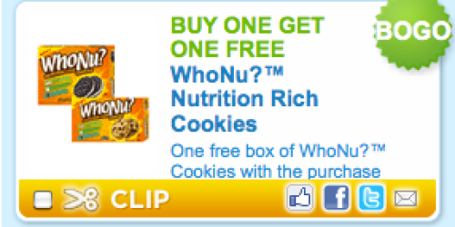Buy 1 Get 1 FREE WhoNu? Cookies Coupon