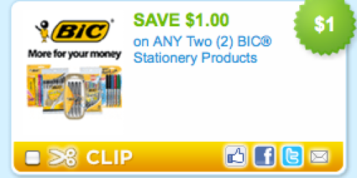 *HOT* $1/2 Bic Stationary Products Coupon (Reset?)