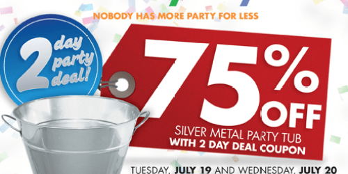 Party City: $4.99 Metal Party Tub ($19.99 Value?!)