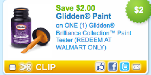 $2/1 Glidden Paint Tester Coupon = Free at Walmart?!