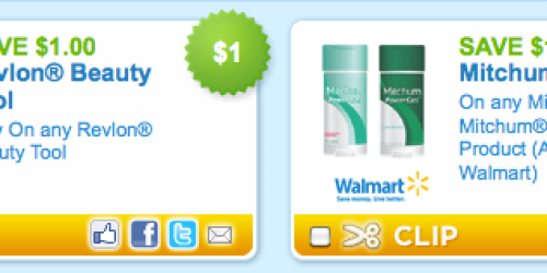 New $1/1 Revlon Beauty Tool & Mitchum Coupons = FREE Deodorant at Walgreens + More