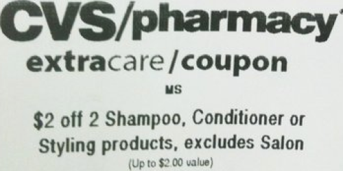 CVS: $2/2 Hair Care Coupon = FREE Products