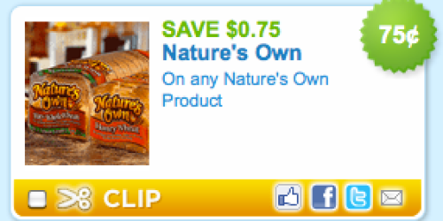 *HOT!* $0.75/1 Nature's Own Product Coupon