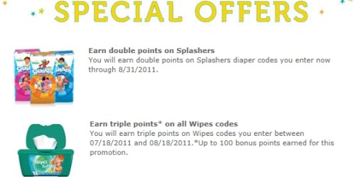 Pampers Gifts to Grow Rewards: Earn Double & Triple Points (+ 100 Points For New Members)