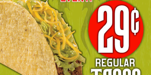 Del Taco: 29¢ Tacos Tomorrow (8/10)