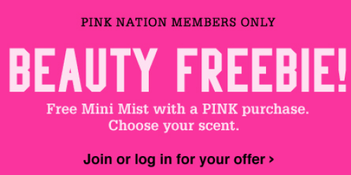 Victoria's Secret: FREE Mini Mist w/ Pink Purchase