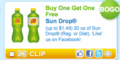 *HOT!* Buy 1 Get 1 FREE Sun Drop Soda Coupon
