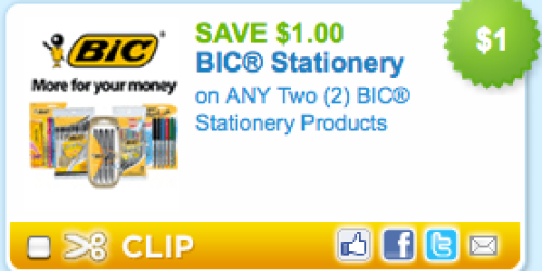 *HOT!* New $1/2 Bic Stationary Products Coupon = $0.50 Mechanical Pencils at Staples + More