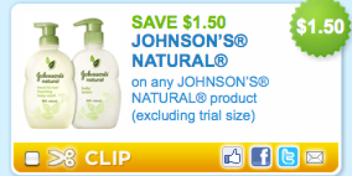 High Value $1.50/1 Johnson's Natural Coupon