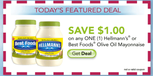 Rare $1/1 Hellmann's or Best Foods Olive Oil Mayonnaise Coupon