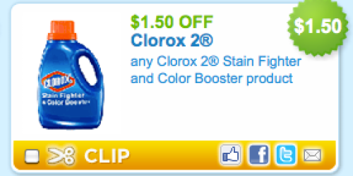 High Value $1.50/1 Clorox 2 Stain Fighter Coupon