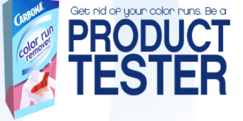 Apply to be a Carbona Color Run Remover Product Tester = FREE Full-Size Product + More