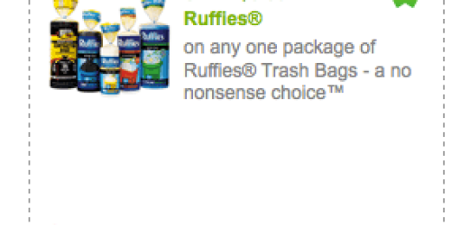 Rare $0.50/1 Ruffies Trash Bags Coupon = as Low as $0.50 per Package at Walmart
