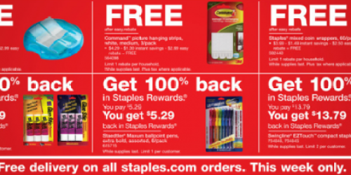 Staples Deals 10/9-10/15 (Free Tape, Staplers, Glue Sticks and More!)