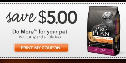 High Value $5/1 Purina Pro Plan Coupon