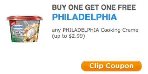 *HOT* Buy 1 Get 1 FREE Philadelphia Cooking Creme Coupon (Up to $2.99 Value!)
