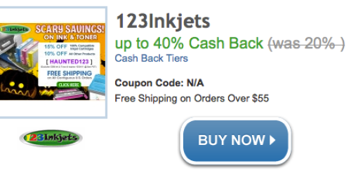 123Inkjets.com: 40% Cash Back (Today Only!)