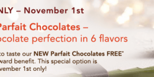 Godiva Rewards: FREE Parfait Chocolate (Tomorrow)