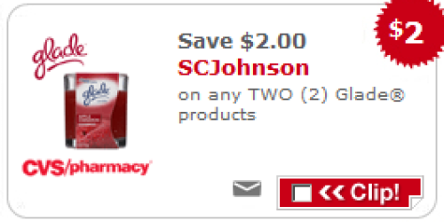New $2/2 Glade Products Coupon = FREE Air Fresheners at CVS (Starting 11/27)