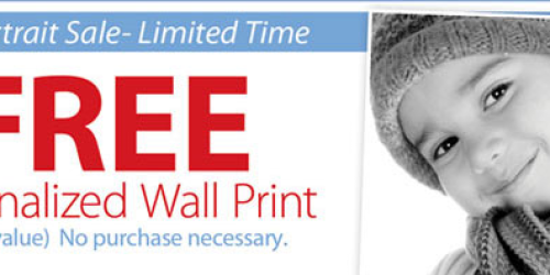 Walmart: FREE Personalized Wall Print From PictureMe Studio ($29.99 Value)
