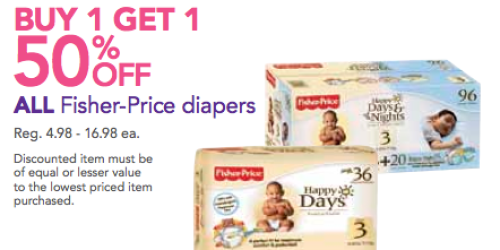 Toys R Us / Babies R Us: Fisher Price Diapers as Low as $3.74 & Crayola Crayons Only $0.25