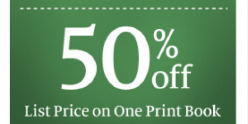 Barnes & Noble: Rare 50% off Book Coupon