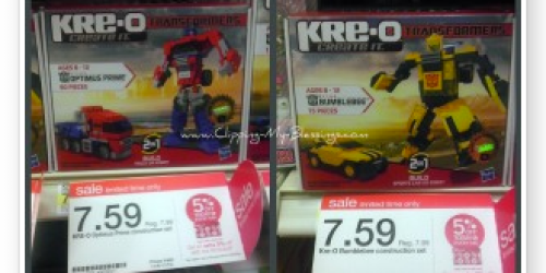 Target: KRE-O Transformers Construction Set $2.59