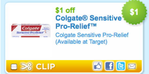 High Value $1/1 Colgate Sensitive Pro-Relief Coupon