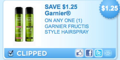 High Value Garnier Hairspray Coupon + Rite Aid Deal