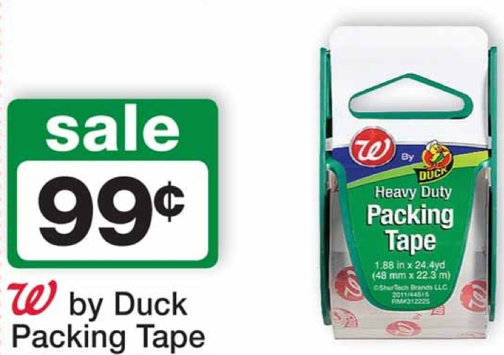 Walgreens FREE W By Duck Brand Packing Tape?