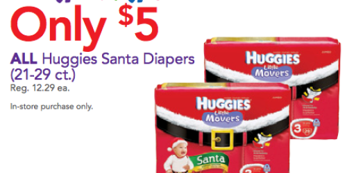 Toys R Us / Babies R Us: Huggies Little Movers Santa Diapers Only $3 (12/9-12/10)