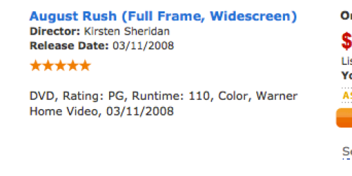 Walmart.com: August Rush Only $2.50, The Notebook $2.50, The Green Mile $2.50 + Lots More